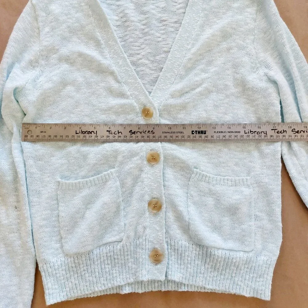 J. Crew Factory Beach Cardigan Light Turquoise S Women - Picture 9 of 10